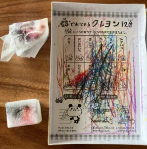 水で落とせる クレヨン